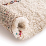 thumbnail of Rechthoekig shag tapijt met etnisch beige patroon 160x230 cm - Oviala