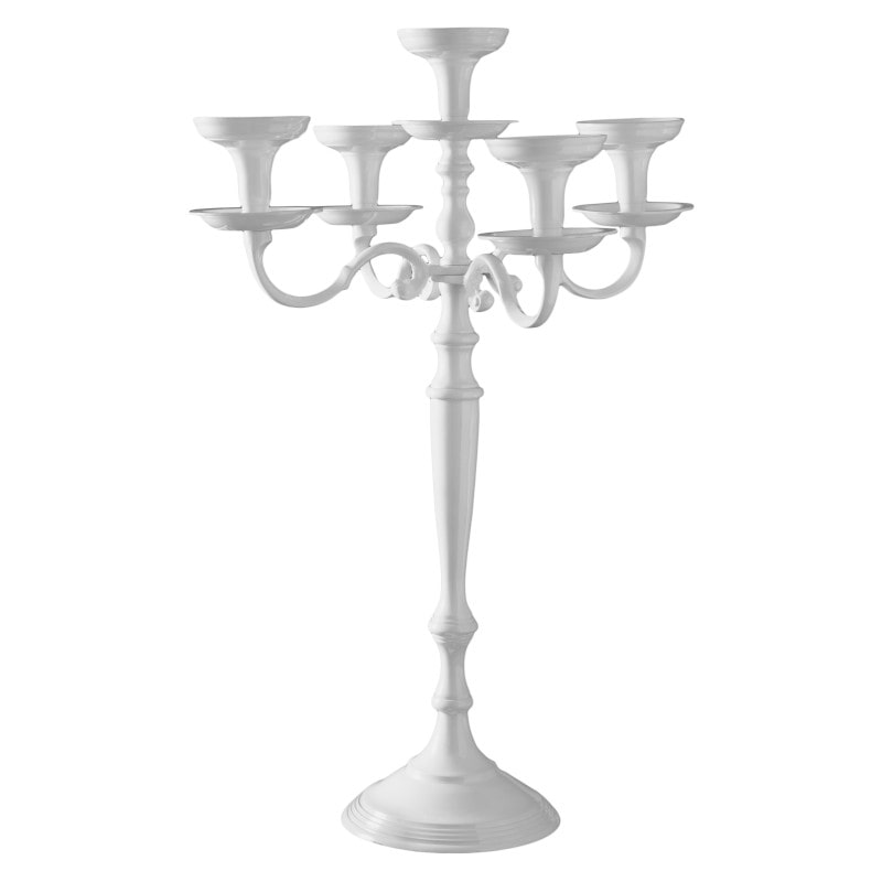 LE COQ PORCELAINE Stylos Chandelier couleur blanc avec 5 flammes h cm 69