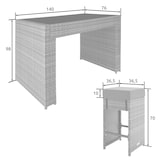 thumbnail of Aluminium Rattan Barset Ibiza 6+1 mit Schutzhülle