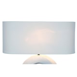 thumbnail of SalesFever Tischleuchte | Gestell Keramik / Schirm Leinen | B 31 x T 15 x H 25 cm | Blau – Weiß