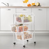 thumbnail of Carro Multiuso 3 Cestos Extraíbles SAN DIEGO de Metaltex. Color Blanco