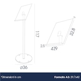 thumbnail of Danieli Store | Expositor publicitario de pie con atril apoyalibros tamaño A3 horizontal | Soporte de acrilico transparente para Libros y Menú
