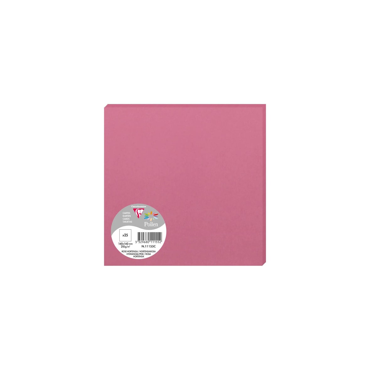 Pollen 250x Pollen, Karten 160x160 mm, 210g - Hortensienrosa 11155C