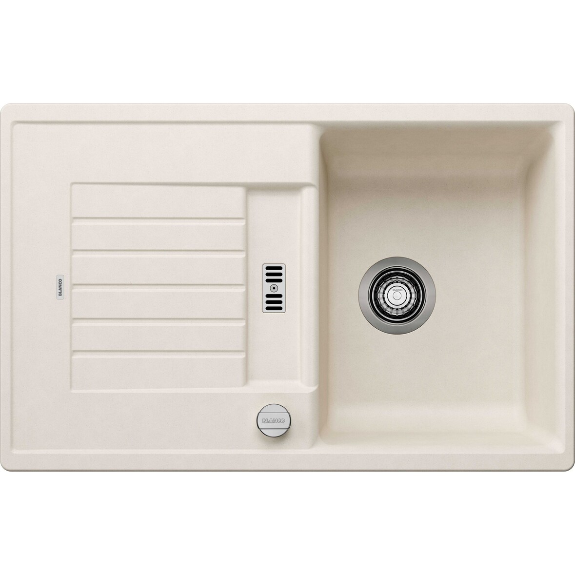 BLANCO ZIA 45 S Einbauspüle SILGRANIT softweiß ab 45 cm Excenter