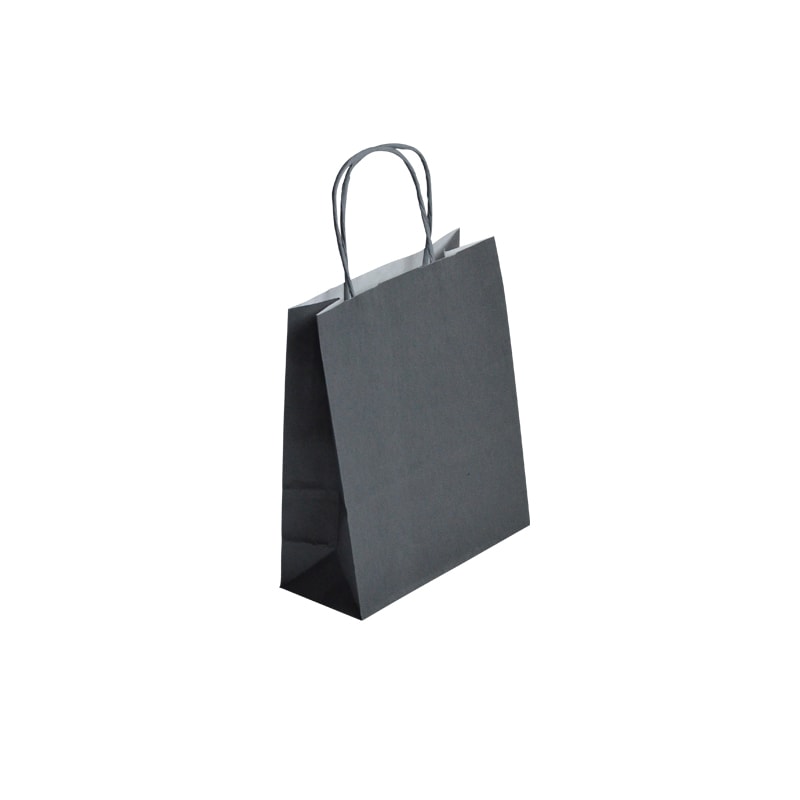 Borsa shopper manici intrecciati GRIGI 18+8x22cm per 300 unità – Gimex