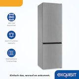 thumbnail of Exquisit Kühl-Gefrierkombination, 262 Liter, Alarm-Funktion, 4 Glasablagen, 3 Gefrierschubladen, 4-Sterne-Gefrierfach, KGC265-70-040D inoxlook