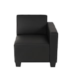 thumbnail of Painel lateral modular direito, cadeirão com apoio de braços Lyon, imitação de pele ~ preto