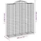thumbnail of vidaXL Gabionen mit Hochbogen 4 Stk. 200x50x220/240cm Verzinktes Eisen