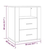 thumbnail of Table de chevet Chêne sonoma 50x36x60 cm Bois d'ingénierie – Modèle Magique