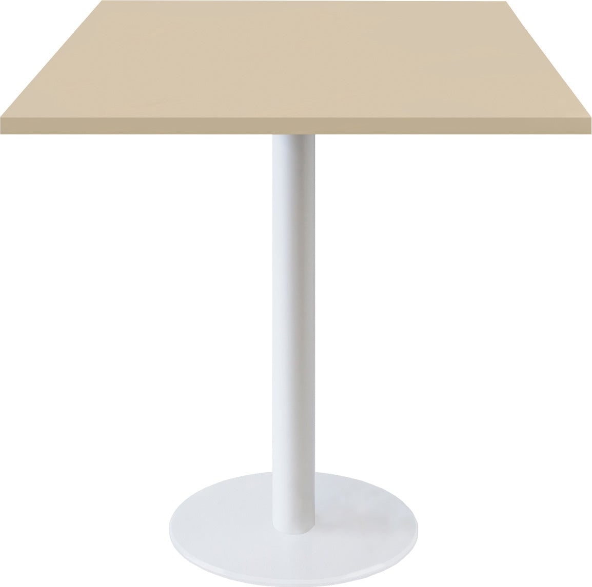 RestooTab - Tisch Rome weiß 70x70cm Dekor Coquille matt