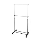 thumbnail of Perchero colgador percha ropa metálico con ruedas de altura ajustable