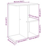 thumbnail of vidaXL Nachttisch Schwarz Eichen-Optik 46,5x29x61 cm Holzwerkstoff