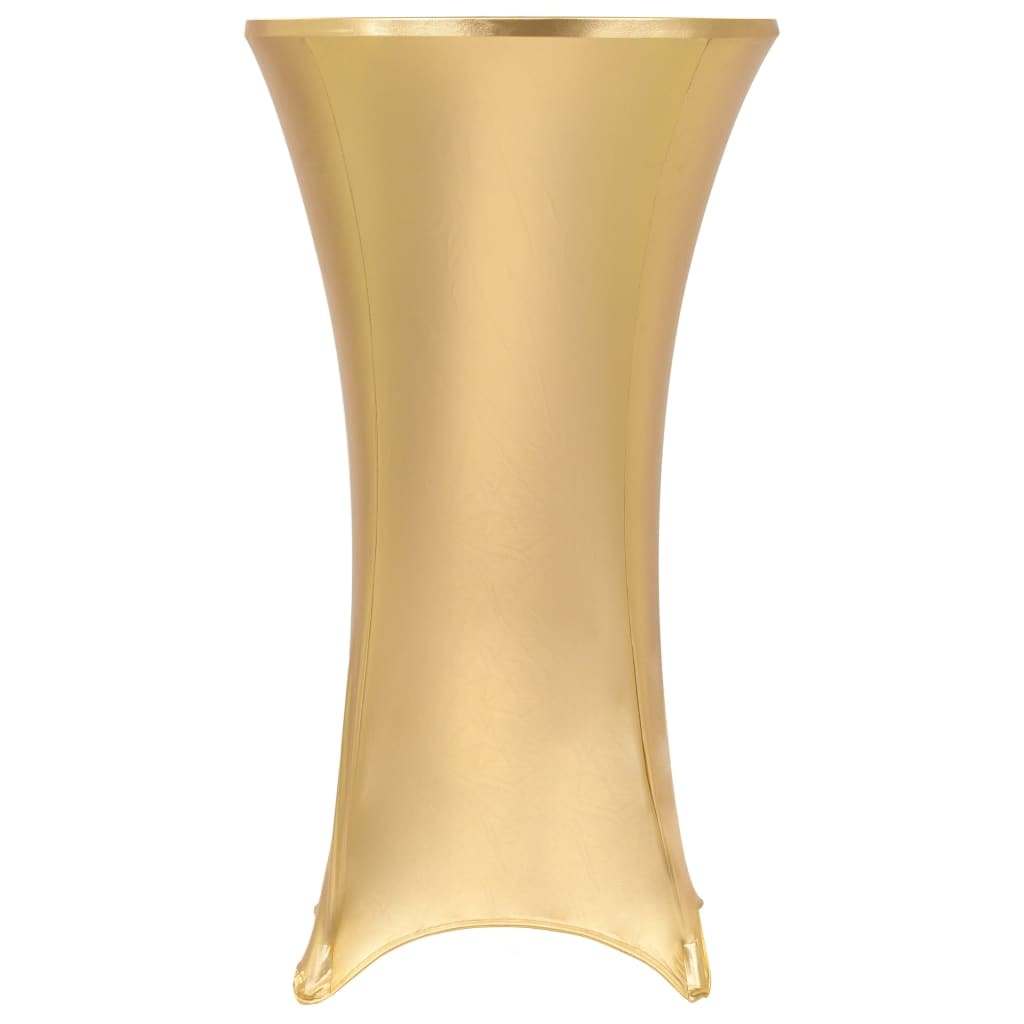 Décoshop26 - Stretch-Tischdecken 2 Stück 70 cm Gold DEC022442