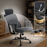 thumbnail of Silla de oficina Leesburg Negro/negro