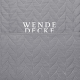 thumbnail of Tagesdecke ( Grau ) 220x240 cm mit wattierter Zwischenlage, Bettüberwurf - Überwurfdecke, Sommerdecke gesteppt - Steppdecke, Wendedecke