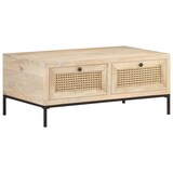 thumbnail of vidaXL Couchtisch 90x50x37 cm Mango Massivholz und Rohrgeflecht