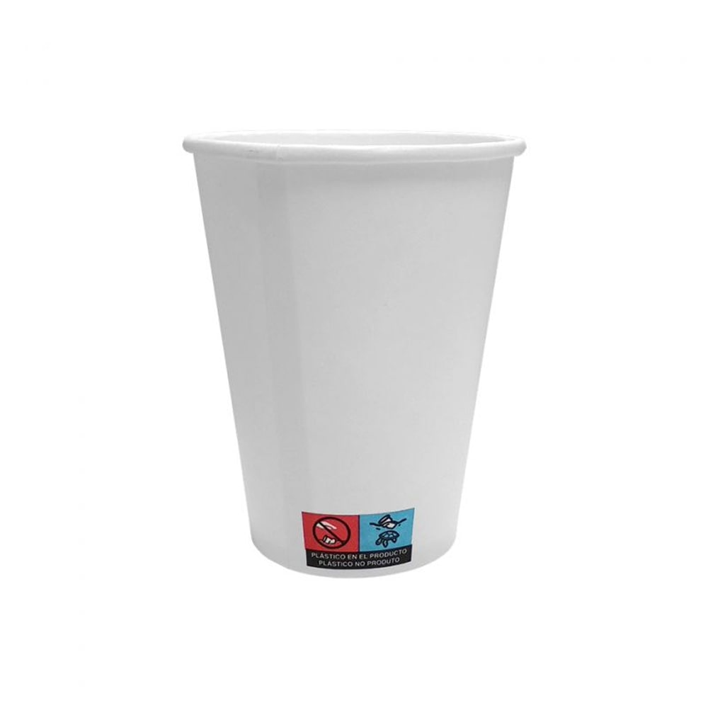 Copos Papel 240ml 8oz Branco 2x50un