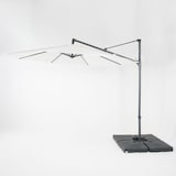 thumbnail of Guarda-sol de pêndulo redondo, panos de 300 cm, alumínio, cor bege, 250 cm