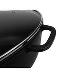 thumbnail of Aluguss Bräter Gänsebräter Schmorrtopf Alugussbräter Antihaft mit Glasdeckel