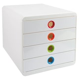 thumbnail of Exacompta 314398D 1x Schubladenbox POP-BOX mit 4 geschlossenen Laden - Weiss/Harlekin