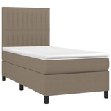 thumbnail of vidaXL Boxspringbett mit Matratze & LED Taupe 90x190 cm Stoff