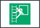 thumbnail of Notausstieg mit Fluchtleiter Symbol A2 (420x594mm) Schild
