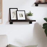 thumbnail of vidaXL Wandregal Dunkelbraun 40x10x2 cm Massivholz Eiche Behandelt