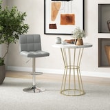 thumbnail of Banco de bar COSTWAY giratório em 360°, cadeira de bar com altura ajustável de 65 a 85 cm, feito de couro sintético