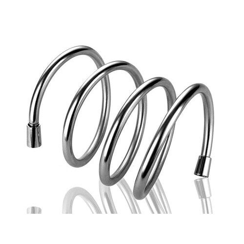 Tubo flessibile per doccia argento liscio in pvc, lungo 150 cm