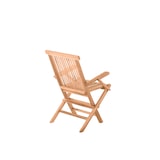 thumbnail of Möbilia Conjunto de 2 cadeiras de jardim em madeira de teca dobrável | com braços | L 55,5 x P 51 x A 89 cm | natureza