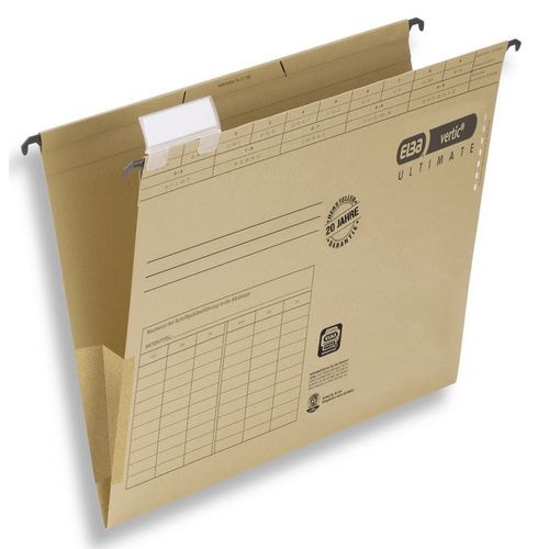 ELBA Hängemappen Vertic Ultimate mit Seitenlasche DIN A4 Braun Karton 25 Stück