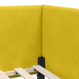 thumbnail of vidaXL Eckbettgestell mit Kopfteil Gelb 90 cm x 190 cm Samt
