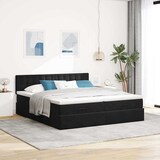 thumbnail of vidaXL Ottoman-Bett mit Matratzen & LEDs Schwarz 180x200 cm Samt