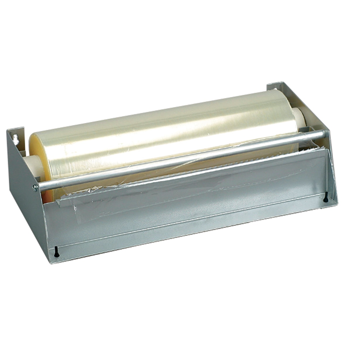 Folie-Dispenser metaal geëpoxeerd incl. kartelmes | 490x160x85(h)mm