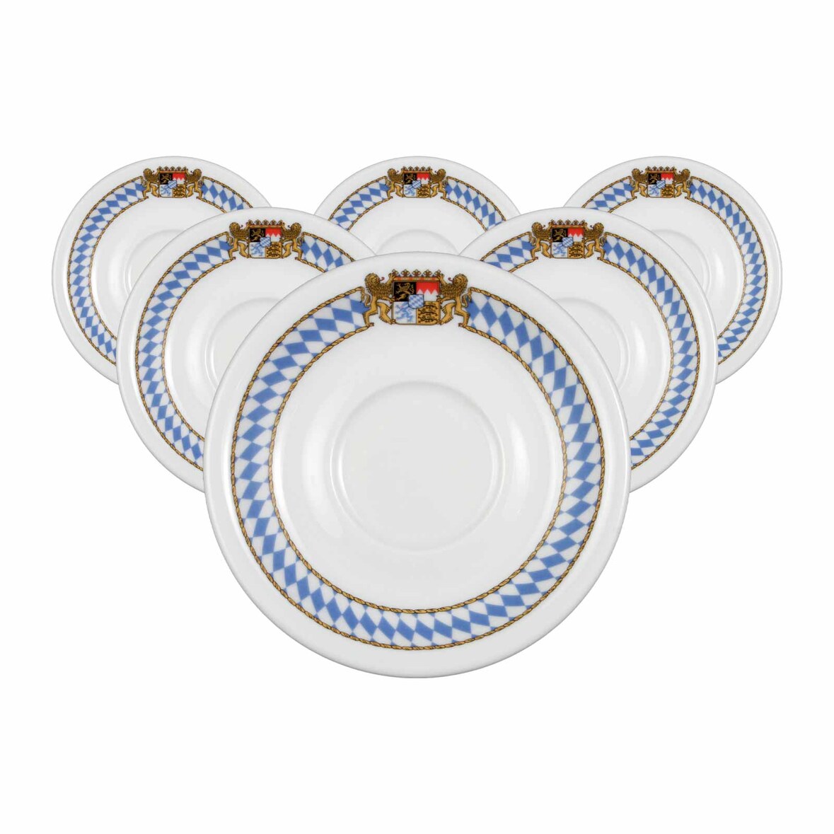 Seltmann Weiden Compact Bayern Kaffeeuntertasse ø 14,7 cm 6er Set