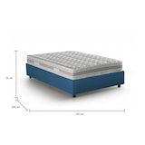 thumbnail of Dmora Dbamb Doppelbett, Bettkasten mit Stoffbezug, 100 % Made in Italy, Öffnung vorne, inklusive Matratze 120 x 190 cm, Blau