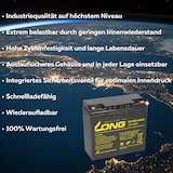 thumbnail of Ersatzakku für Alber E-Fix und Adventure 2x Kung Long 12V 22Ah Bleiakku Zyklenfest AGM