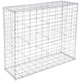 thumbnail of Gabione 100 x 80 x 30 cm, Steinkorb, mit 5 x 10 cm engmaschigem Gitter, aus verzinktem Stahl, robust, korrosionsbeständig, Steinmauer, silbern