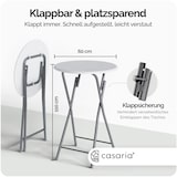 thumbnail of Casaria Stehtisch Bistrotisch Klappbar 60cm Holz Optik Weiß