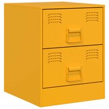 thumbnail of Tables de chevet 2 pcs jaune 34,5x39x44 cm acier – Modèle Aile
