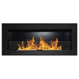 thumbnail of Chimenea de bioetanol Modelo Ebba Negro con cristal protector 90 cm