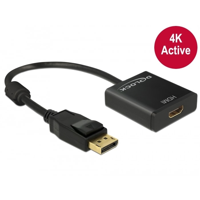 Delock Adapterkabel DisplayPort 1.2 Stecker > HDMI Buchse