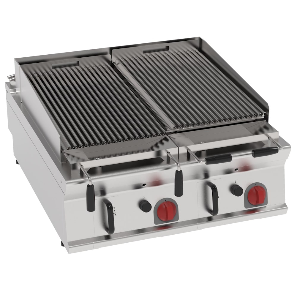 EURAST - Lava gasbarbecue tafelmodel - 800x900x280 mm - 20 Kw - 47502313