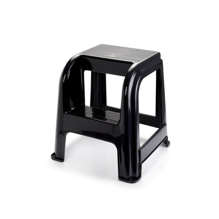 Banco de plástico com degrau, banco de escada prático com dois degraus