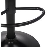 thumbnail of Décoshop26 - Tabouret de bar en velours jaune avec pieds en métal noir assise rembourée repose-pieds pivotant TDB10182