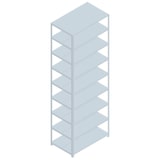 thumbnail of Aktenregal, Grundfeld, HxBxT 2900x1000x600mm, Fachl. 90kg, 9 OH, beidseitig