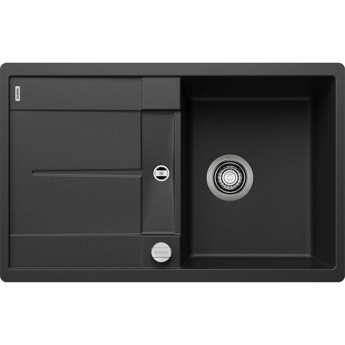 BLANCO METRA 45 S-F Einbauspüle SILGRANIT schwarz ab 45 cm Excenter