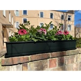 thumbnail of Blumenkasten Balkonkasten Pflanzkasten Anthrazit 80 oder 100cm mit Einleger Anthrazit