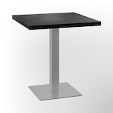 thumbnail of Bistrotisch 60x60 cm | dunkle Holzoptik |  Edelstahl Gestell