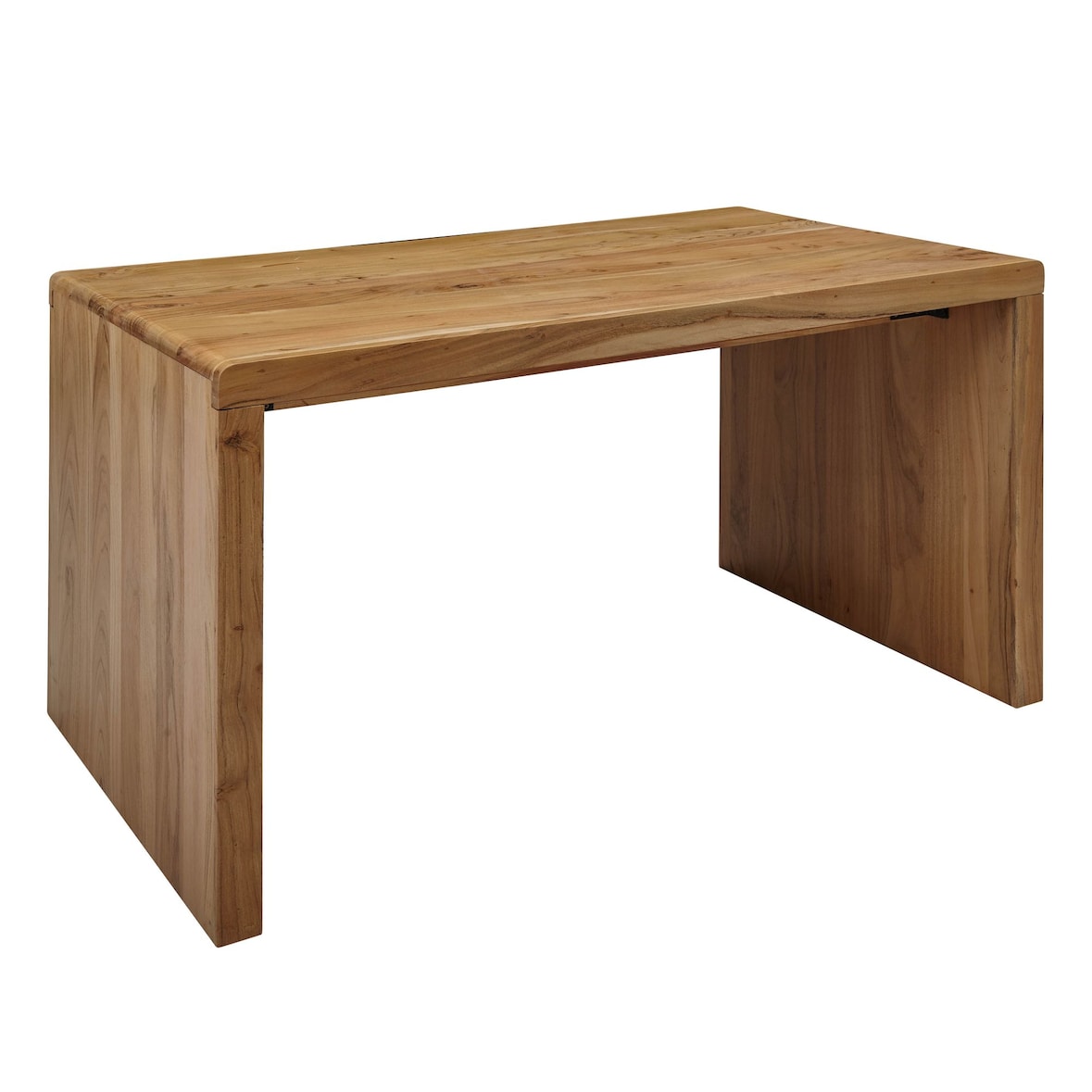 Schreibtisch BOHA Massiv-Holz Akazie Computertisch 140 cm breit Echtholz Design Ablage Büro-Tisch